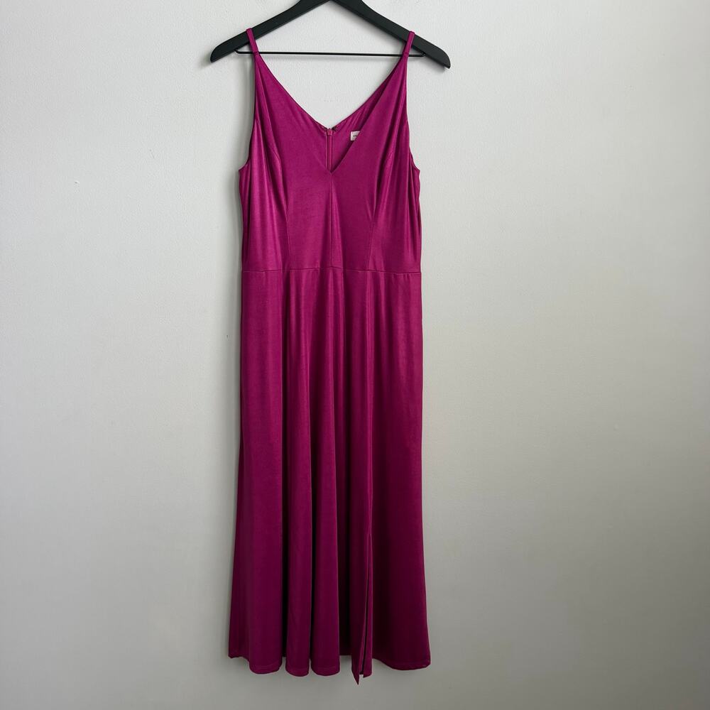 Dress the Population Serafina Midi Dress in Dark Magenta Size Large - Picture 3 of 15